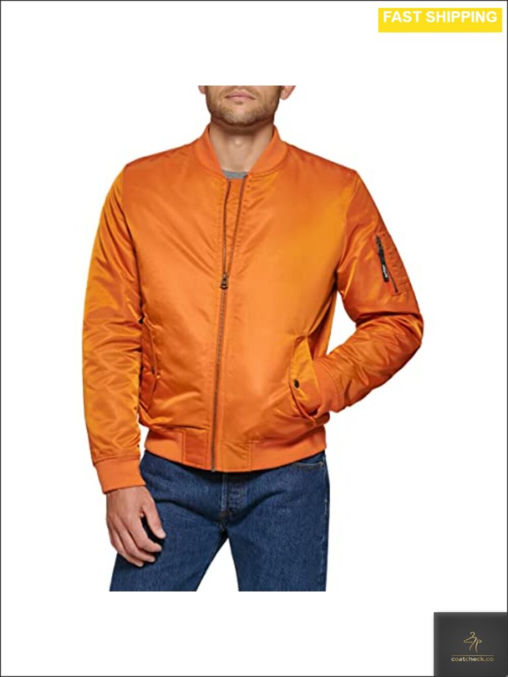 Mens MA-1 Flight Bomber Jacket Nylon Zip Lightweight Aviator
